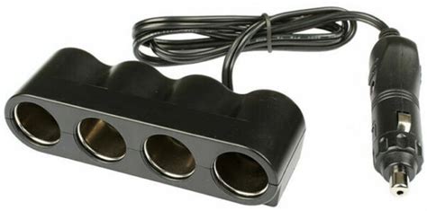 Halfords Cigarette Lighter Way V Multi Socket Splitter Plug Charger