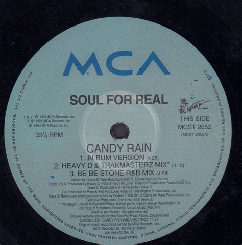 Soul For Real Candy Rain Booker T Music