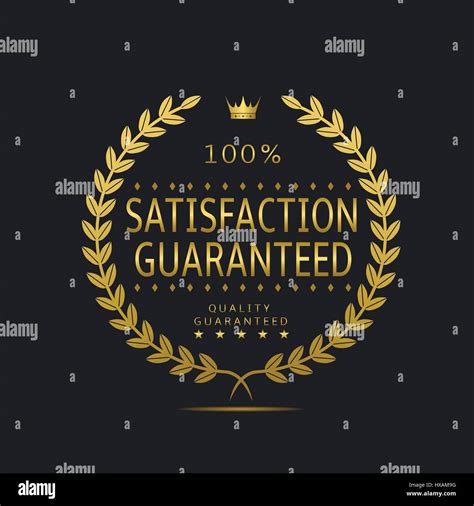 Satisfaction Guaranteed Label Stock Vector Image Art Alamy