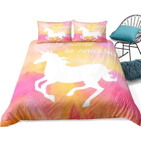 Diy Housse De Couette X Cm D Galaxie Licorne Parure De Lit