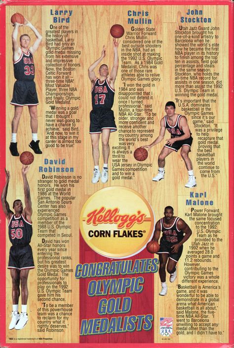 Back Of Kellogg S Corn Flakes Box Stars Of Olympic Gold Medal