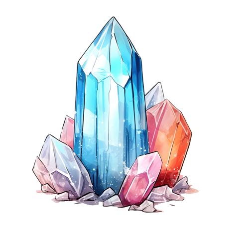 Ilustración De Piedra De Cristal Png Dibujos Diseño Gráfico