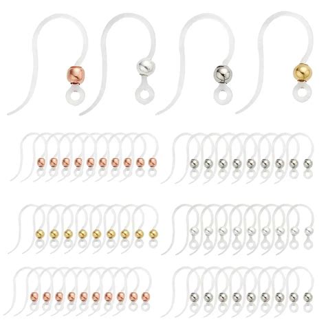 Crochets De Boucle D Oreille Fran Ais Transparents En R Sine Fils D