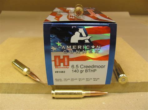 50 Round Box 6 5 Creedmoor 140 Grain Bthp Hornady American Gunner Ammo 81482