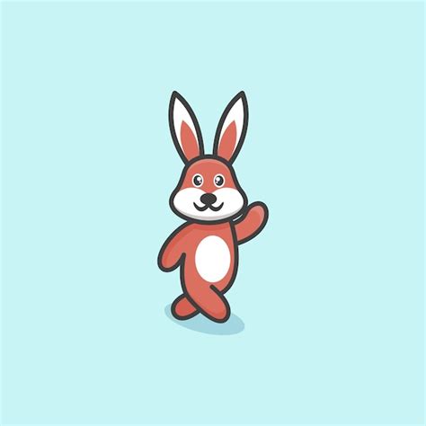 Premium Vector Cute Rabbit Concept Logo Design