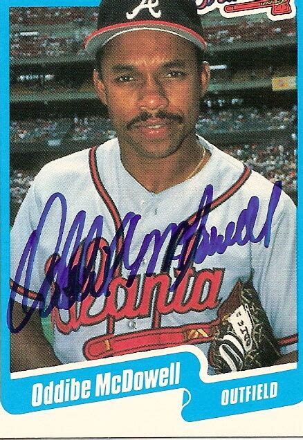 Oddibe Mcdowell Autograph Fleer Braves Ebay