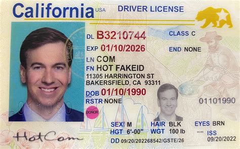 California Fake Id Template