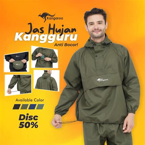 Jual KANGAROO RAINCOAT Jas Hujan Kangguru Anti Tembus mantel Jas Hujan ...