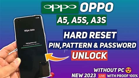 Oppo A5 A5s A3s Hard Reset Without Pc Unlock Screen Lock Wipe Data Factory Reset Settings