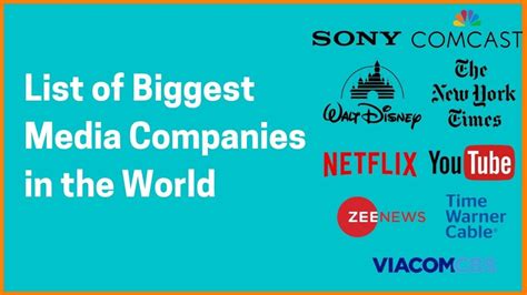 List Of Biggest Media Companies In The World