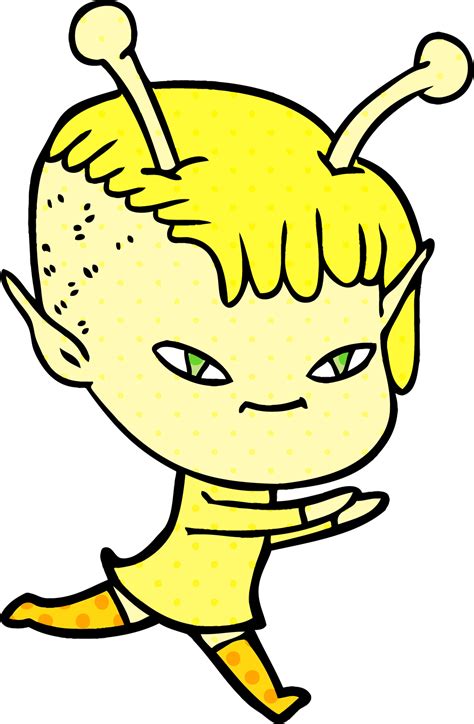 Cute Cartoon Alien Girl Drawing 46996560 Png