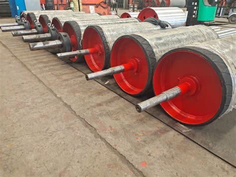 Mm Diamond Rubber Lagging Drive Pulley For Belt Conveyor System