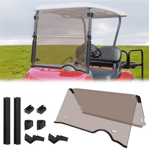 10l0l Golf Cart Windshield For Ezgo Rxv 2008 Up Upgrade Thickened Fold Down Windshields Anti Uv