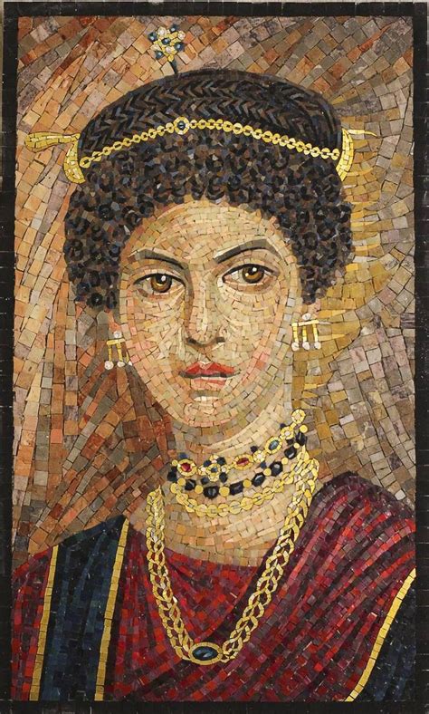 Fayum Woman Mosaic Portrait Painting Portraiture Mosaic Portrait