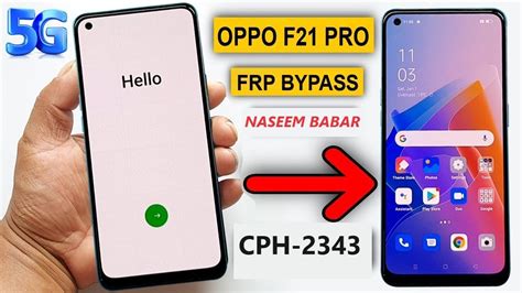 Oppo F21 Pro 5G Frp Bypass Oppo CPH 2343 Cph 2363 Google Account