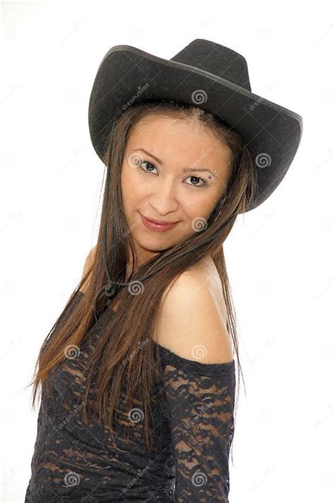 Asian Cowgirl Stock Photo Image Of Indoor Look Beauty 14829032