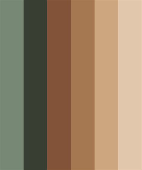 Vintage Color Scheme Brown Green And Beige