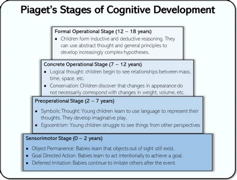 Jean Piaget Stages Of Cognitive Development