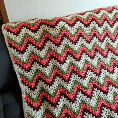 Vintage Granny Chevron Spike Crochet Afghan Blanket X Etsy