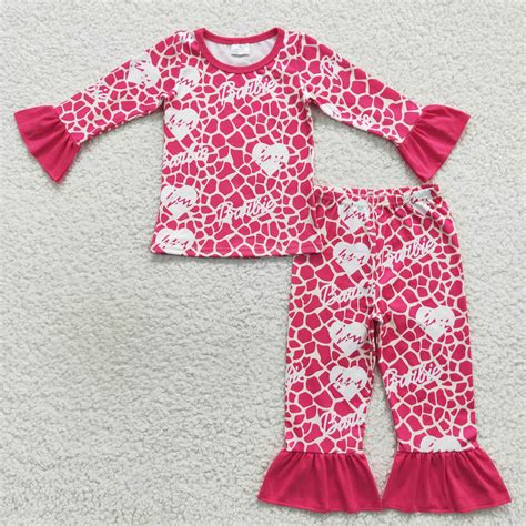 pink doll long sleeve milk silk clothes set – aierwhoesalekidsclothes