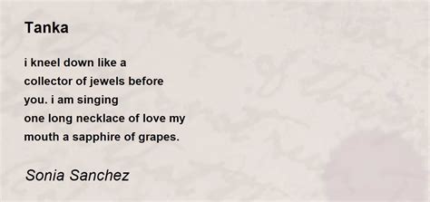 Tanka - Tanka Poem by Sonia Sanchez