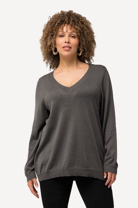 Pull Col En V Et Manches Longues Maille Fine Et Confortable Autres