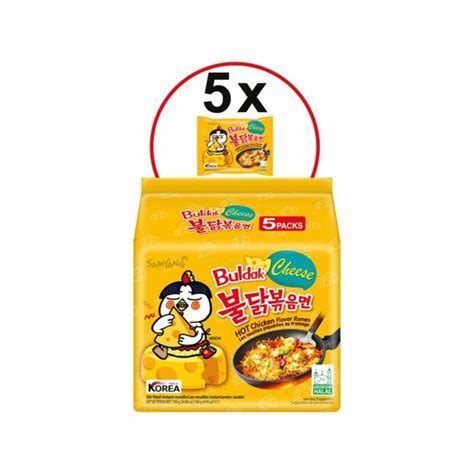 SAMYANG Buldak Hot Chicken Flavor Ramen Cheese Pack Of 5 Halal Very Hot