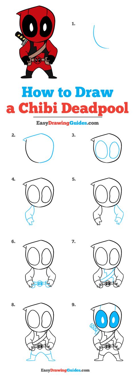 How To Draw A Chibi Deadpool Really Easy Drawing Tutorial