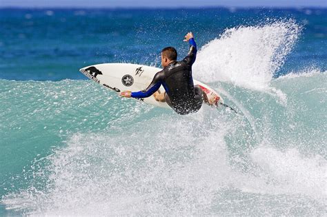 Man Surfing Sunset Beach North Shore License Image