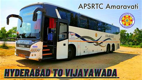 Hyderabad To Vijayawada Bus Journey Apsrtc Amaravati Scania Automatic