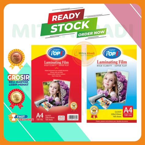 Jual Plastik Laminating Pop A F A Shopee Indonesia