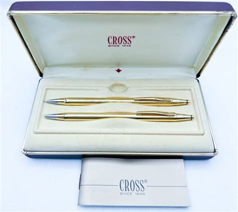 Cross K Gold Filled Ballpoint Pen And Mechanical Pencil Set Hobbies