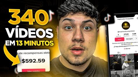 COMO CRIAR 300 CORTES 1 CLICK E MONETIZAR CANAL NO TIKTOK só