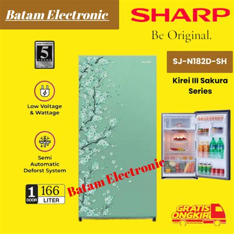 Jual KULKAS SHARP 1 PINTU SJ N182D SH SJ N182 SJ 182 166L HIJAU