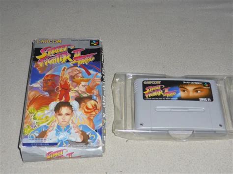 NINTENDO SUPER FAMICOM Game Street Fighter Ii Turbo W Box Import Capcom