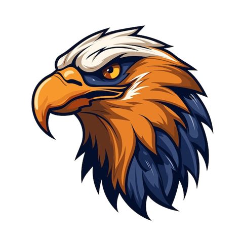 Logo De La Mascotte De L Aigle Vecteur Premium