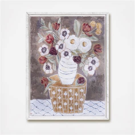 Storied Home Flowers In Vase Framed Wall Decor Zola