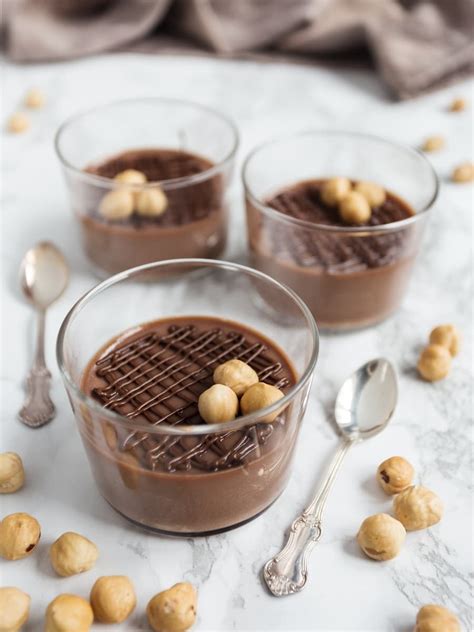 Nutella Panna Cotta With Hazelnuts Electric Blue Food Kitchen