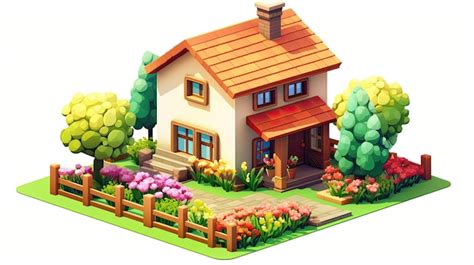 Premium AI Image | House with Garden Emoji