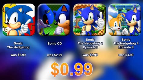 App Deal Four Different Sonic The Hedgehog Games On Sale For 099