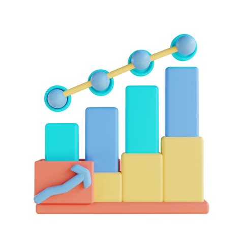 3d Illustration Business Chart Up 16329313 Png