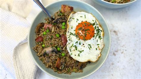 Bacon And Mushroom Egg Fried Rice Nice Rice