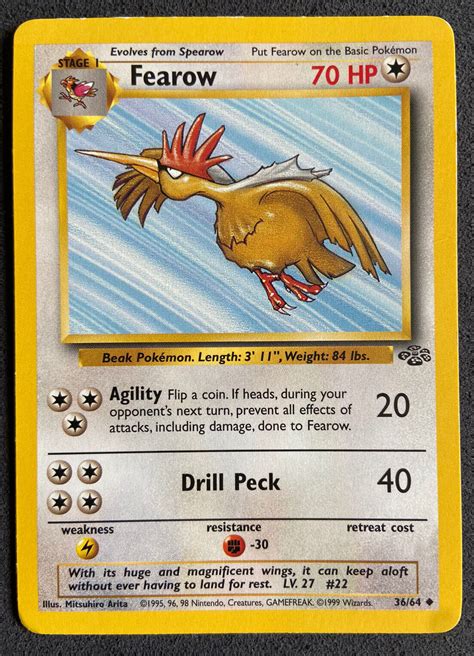 Pack Pokemon Card Jungle Set Spearow Fearow Lp Free Ship