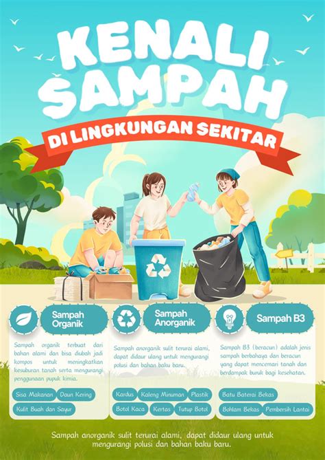 contoh poster daur ulang  kampanye  canva