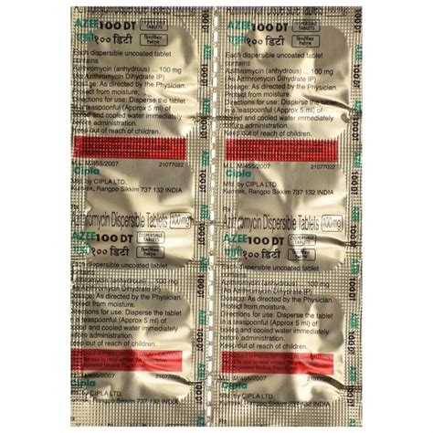 Azee 100 Mg Azithromycin Tablets At Rs 200strip Of 3 Tablets Azithromycin Tablets In Nagpur