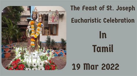 Fr M I Raj SSS The Feast Of St Joseph Eucharistic Celebration In