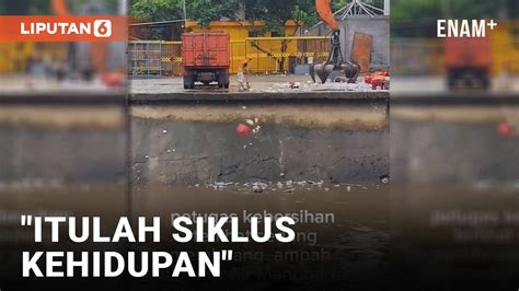 Viral Petugas Kebersihan Buang Sampah Ke Sungai Lalu Diangkut Lagi Ke