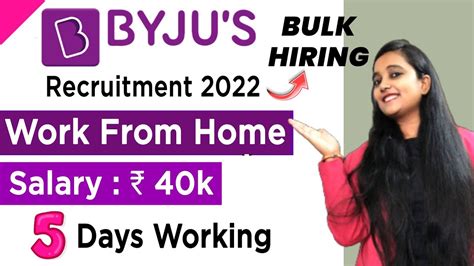 Byjus Work From Home Jobs Fresher Jobs Graduates Byjus