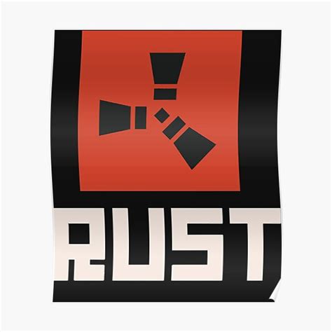 "Rust game logo" Poster for Sale by Leone18 | Redbubble