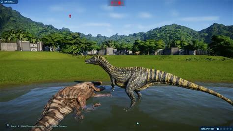 Jurassic World Evolution Suchomimus Vs Hadrosaurs Youtube